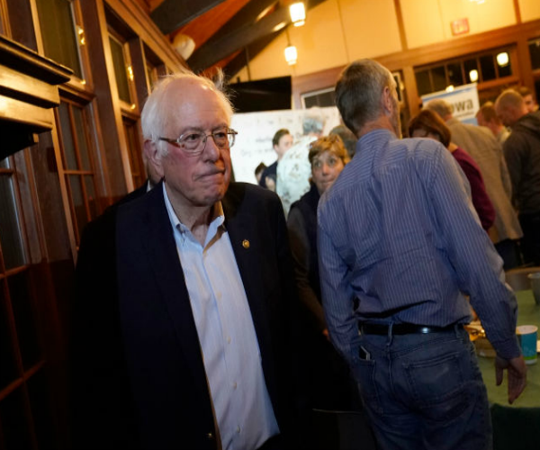 Bernie Sanders after a campaign stop in Iowa on Thursday