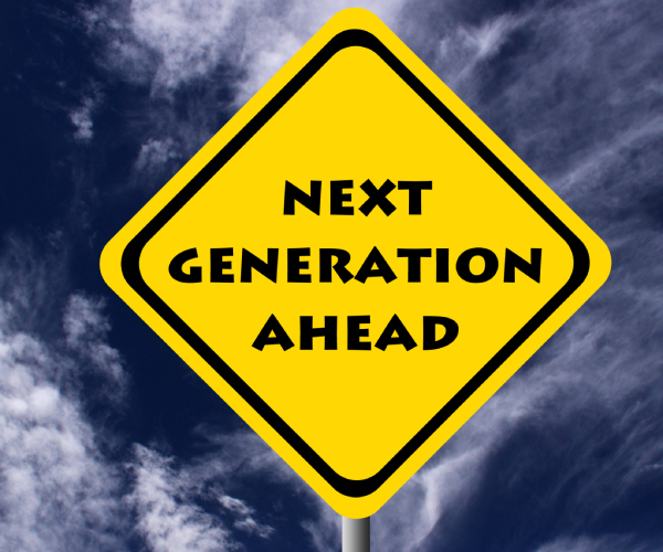 a road sign reading next generation ahead