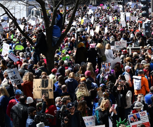 youth demonstration over guns and or gun violence and or gun control  