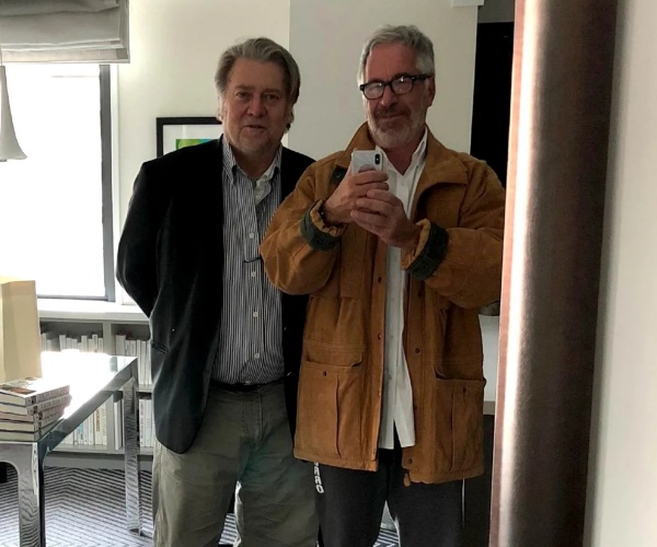steve bannon and jeffrey epstein take mirror selfie