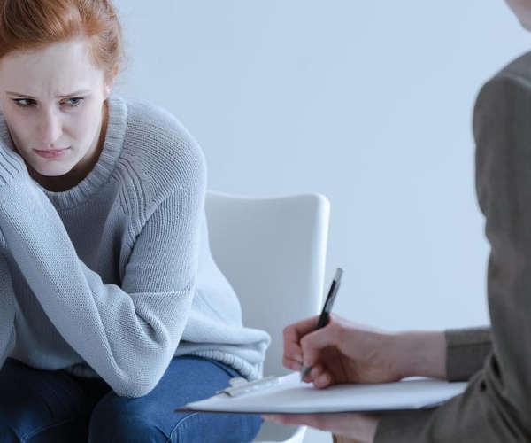 teen talking to psychiatrist