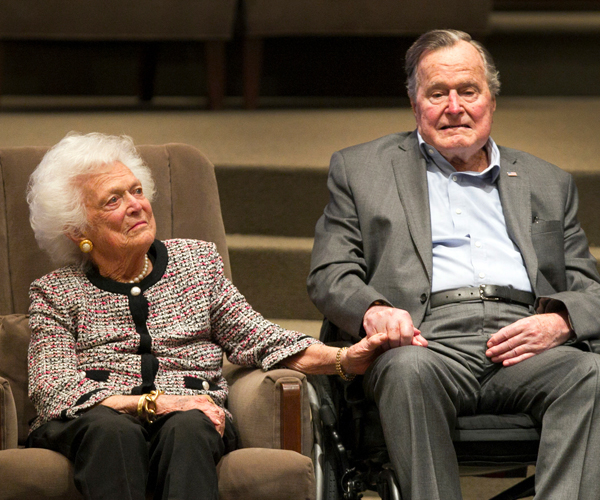 former president george hw bush and former first lady barbara bush