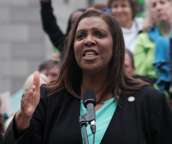 new york attorney general letitia james speaks at a rally