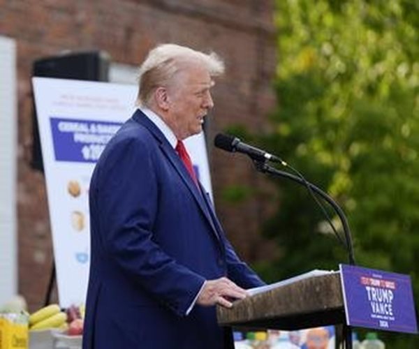 Trump Hits Harris on Inflation, Economics in News Conference at N.J. Golf Club