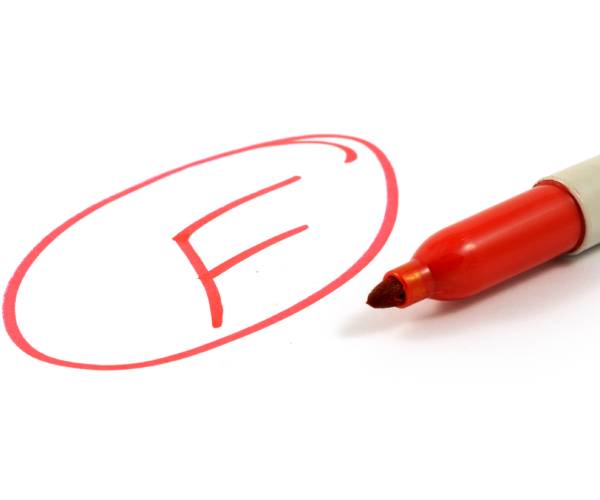 a circled 'f' and a red marker