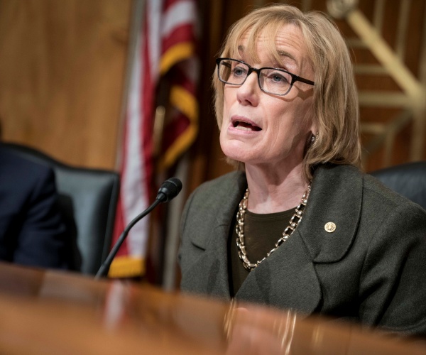 Maggie Hassan delivering an opening statement