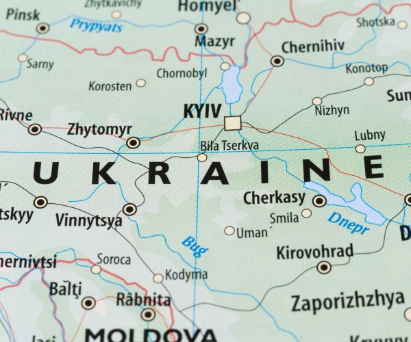 close up shot of ukraine map