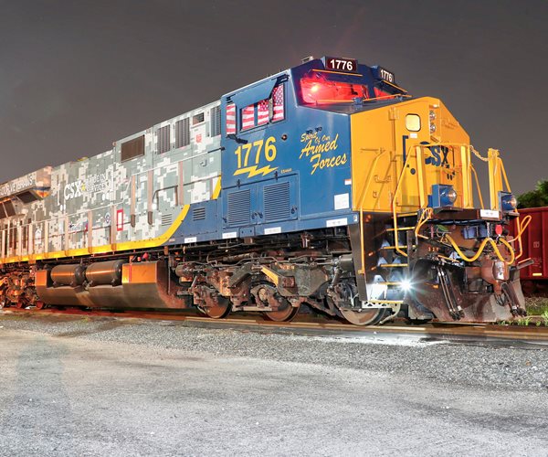 A CSX locomotive