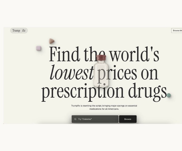 homepage of TrumpRx