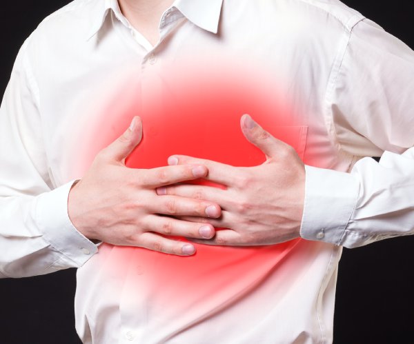 Man with chest pain