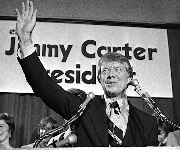 jimmy carter waves