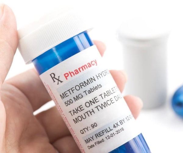 prescription vial of metformin