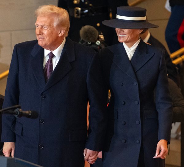 Melania Trump Brings Steely Fashion Game Back to DC