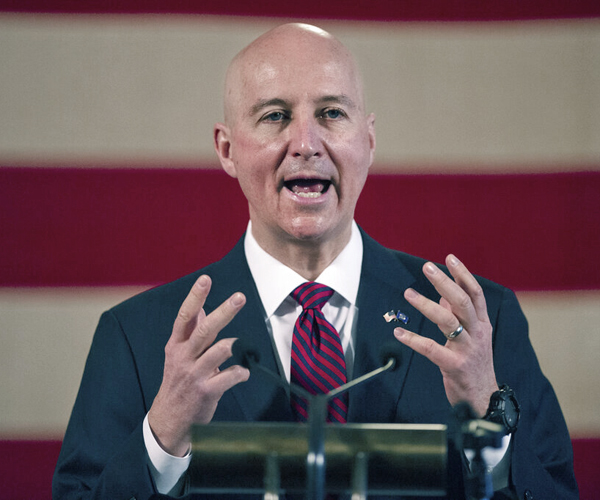 nebraska gov pete ricketts speaks during a news conference