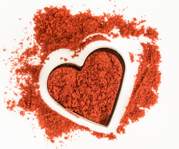 paprika in shape of heart