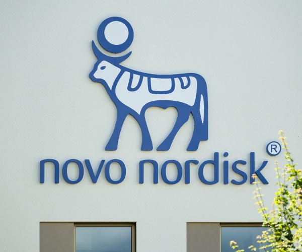 Novo Nordisk sign at headquarters