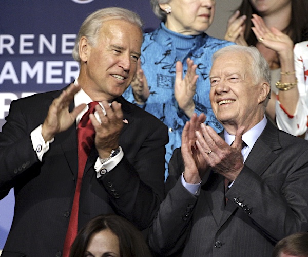 joe biden and jimmy carter clapping