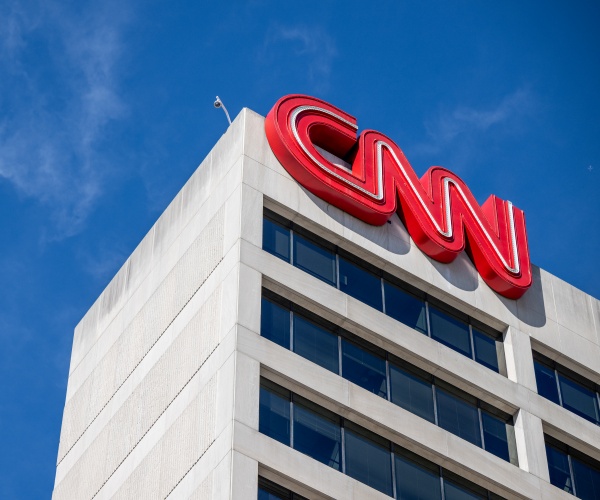 a view of the cnn sign on a building