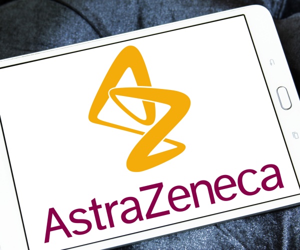 AstraZeneca logo on smartphone