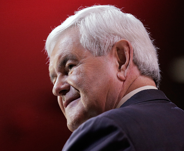 Newt Gingrich smiles