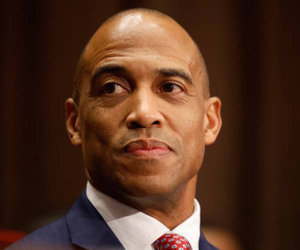 turner smiling during a confirmation hearing