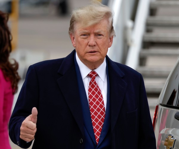 former us president donald trump arriving in aberdeen scotland 