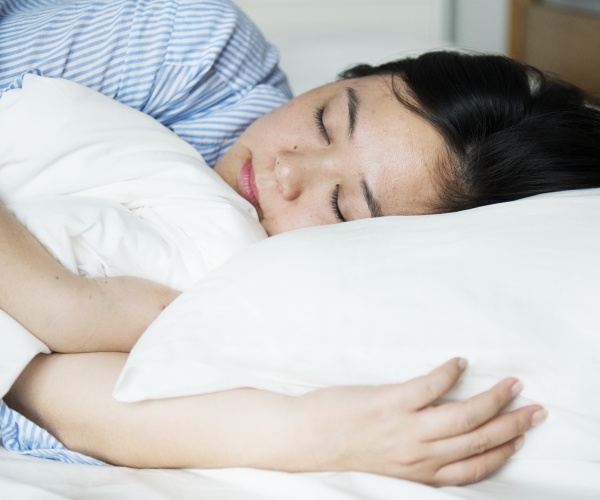 woman sleeping soundly