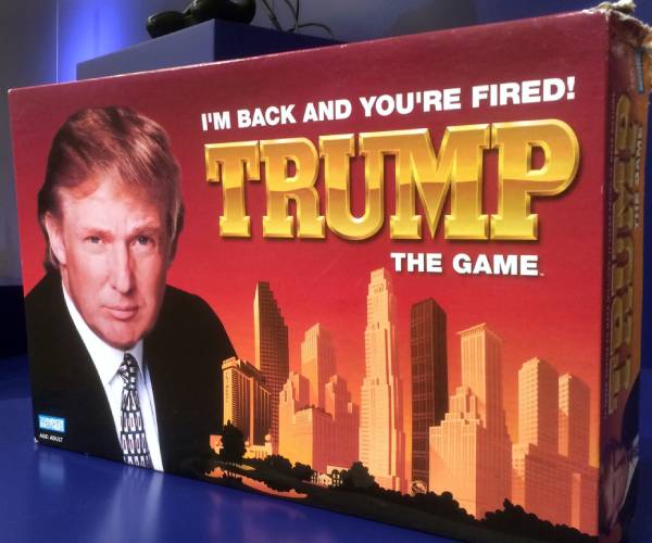 a box cover for a trump your fired game