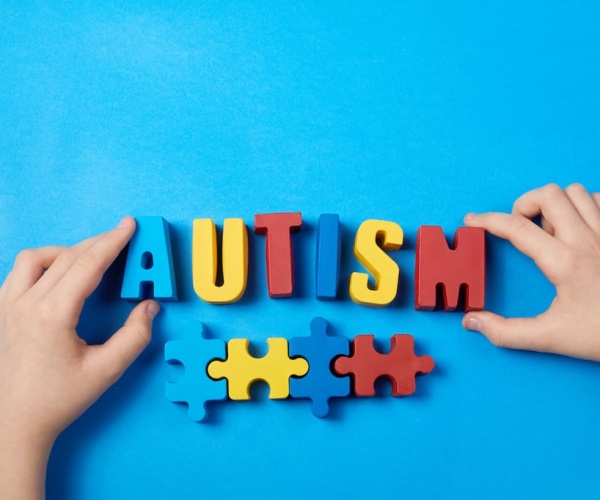 'Autism' spelled out with puzzle pieces