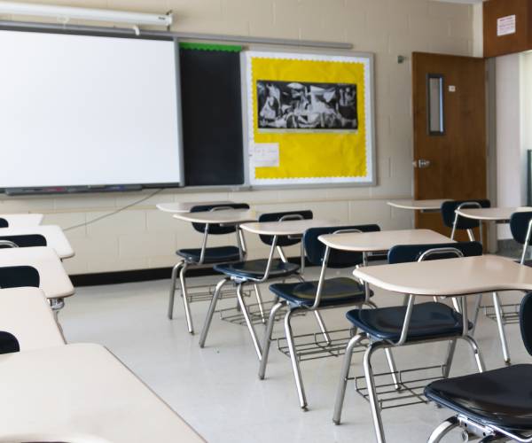 an empty classroom