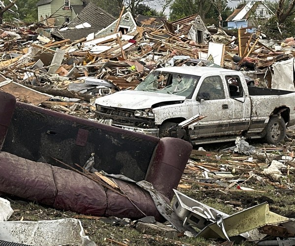 Damage from a tornado