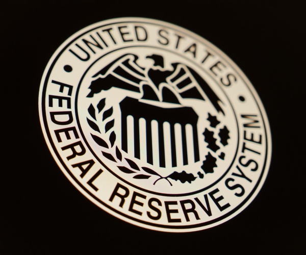 federal reserve system symbol on a black background