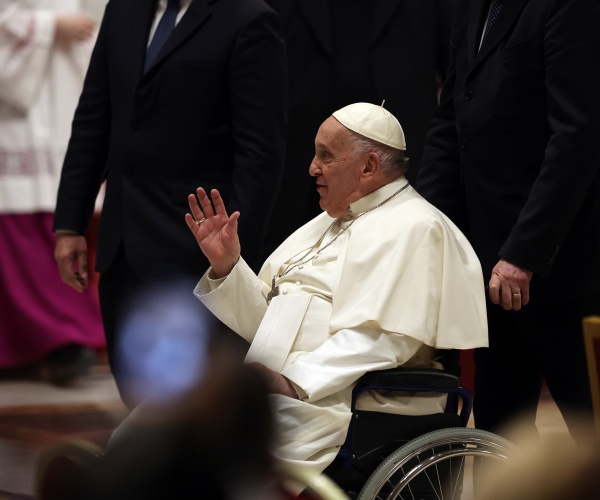 Pope Francis in wheelchair 