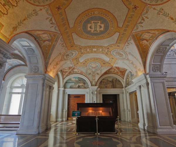 scripture bible in public reading room located in the capital of the united states 