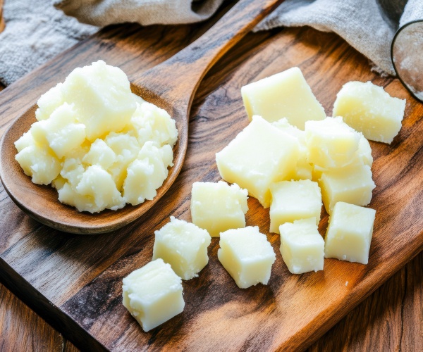 beef tallow on wooden board