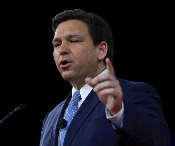 ron desantis gestures while speaking