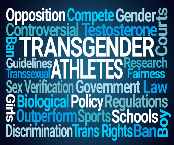 various words related to transgender sports