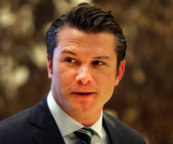 pete hegseth at trump tower in twenty sixteen