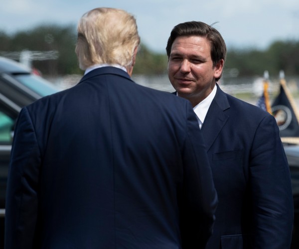 trump and desantis during the coronavirus pandemic 