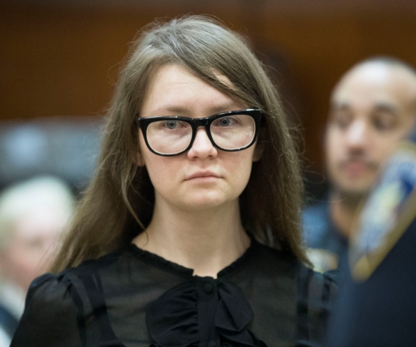 anna sorokin is led out of court