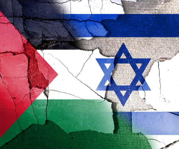 palestinian and israeli flags war and military grunge vintage cracks retro style
