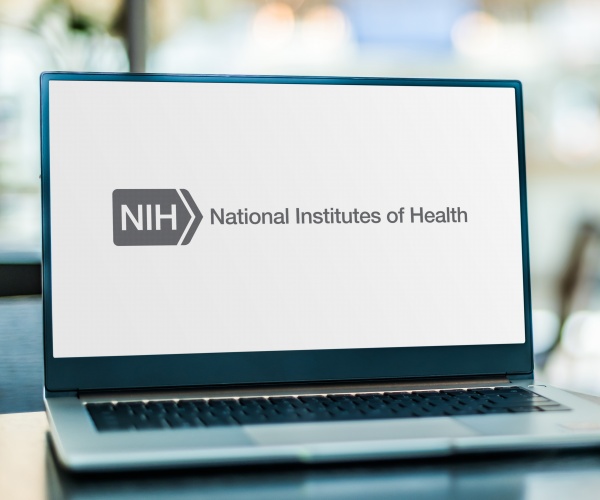 National Institutes of Health homepage on laptop screen