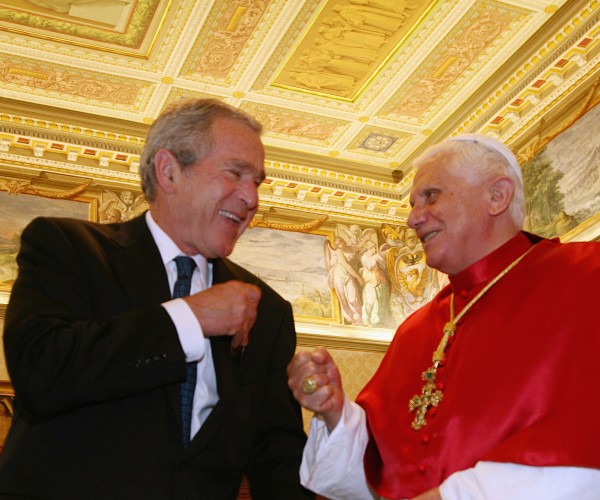 pope benedict xvi and us president george w bush  