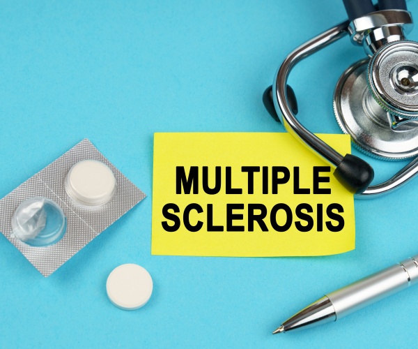 multiple sclerosis, stethoscope, blister pack of pills