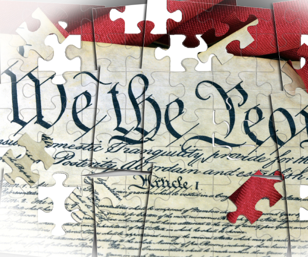 constitution, flag, puzzle pieces