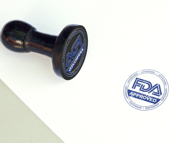 stamp that says FDA Approved