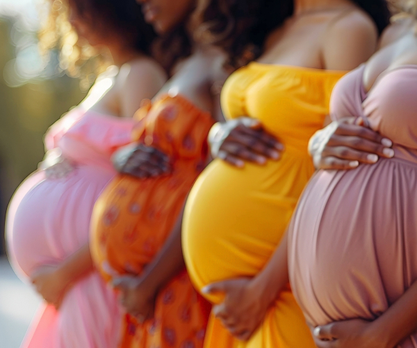 four pregnant women