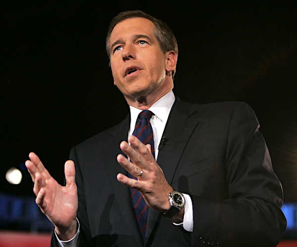 brian williams speaks during a televised event