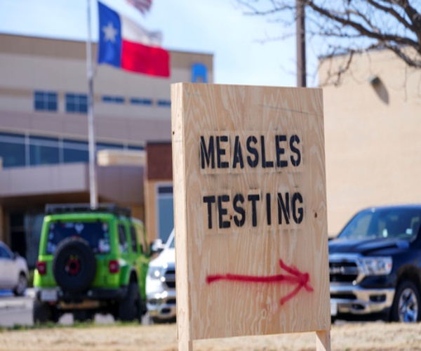 Sign for measles testing