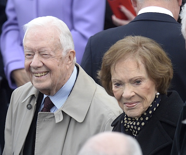 jimmy and rosalynn carter attend an inauguration